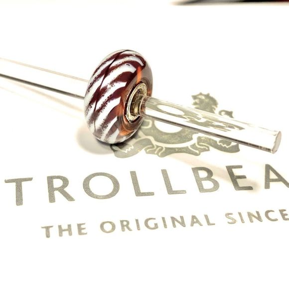 TROLLBEADS Fur Animal / Brown Zebra - Picture 1 of 2